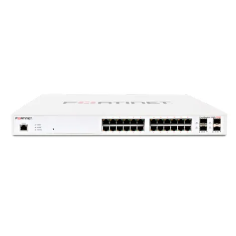 Switch FortiSwitch FS-124E-FPOE - 24x GbE RJ45, 4x GbE SFP, PoE 370W