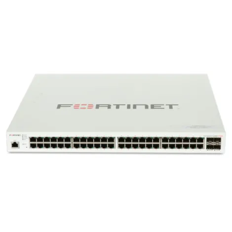 Switch FortiSwitch FS-248E-FPOE - 48x GbE RJ45, 4x GbE SFP, PoE 740W