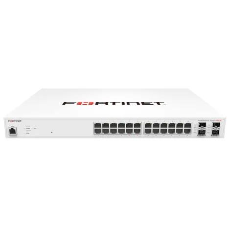 Switch FortiSwitch FS-224D-FPOE - 24x GbE RJ45, 4x GbE SFP, PoE 370W