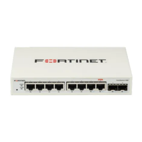 Switch FortiSwitch FS-108F - 7x GbE RJ45, 1x GbE/POE-PD RJ45 e 2x GbE SFP