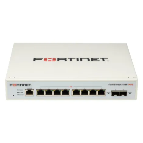 Switch FortiSwitch FS-108F-POE - 8x GbE RJ45, 2x GbE SFP, PoE 65W