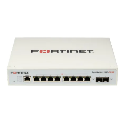 Switch FortiSwitch FS-108F-FPOE - 8x GbE RJ45, 2x GbE SFP, PoE 130W