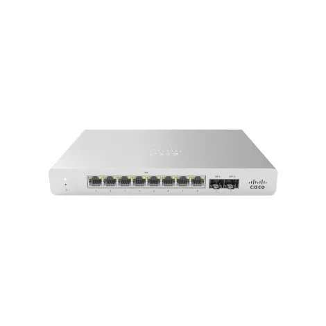 Switch Cisco Meraki MS120-8 - 8x GbE RJ45, 2x GbE SFP - PN: MS120-8-HW