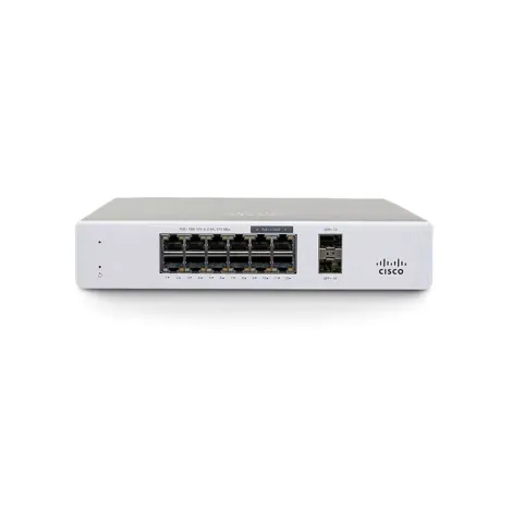 Switch Cisco Meraki MS130-12X - 8x GbE RJ45, 2x GbE 2.5GHz, 2x GbE SFP+, PoE 120W - PN: MS130-12X-HW