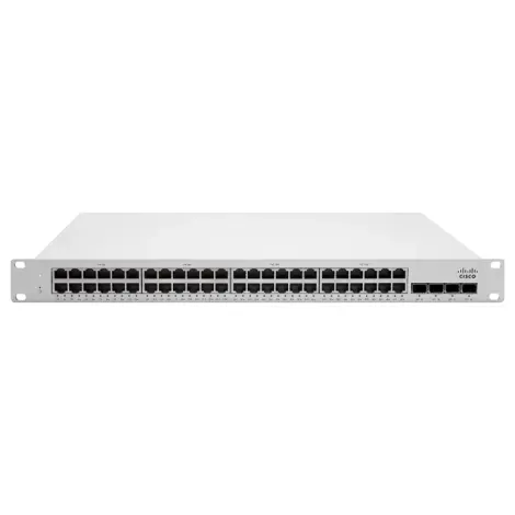 Switch Cisco Meraki MS210-48FP - 48x GbE RJ45, 4x GbE SFP, 1x Interface GbErenciamento, 2x Stack Port, PoE 740W - PN: MS210-48FP-HW