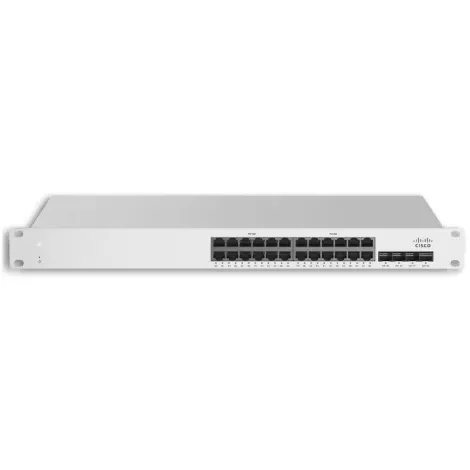 Switch Cisco Meraki MS225-24 - 24x GbE RJ45, 4x GbE SFP+, 1x Interface GbErenciamento, 2x Stack Port - PN: MS225-24-HW