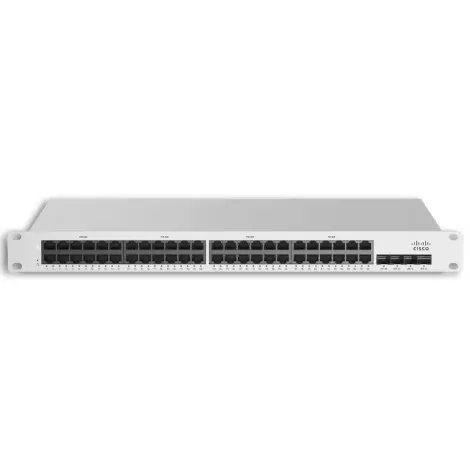 Switch Cisco Meraki MS225-48 - 48x GbE RJ45, 4x GbE SFP+, 1x Interface GbErenciamento, 2x Stack Port - PN: MS225-48-HW