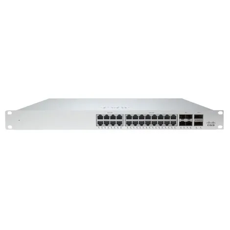 Switch Cisco Meraki MS355-24X - 16x GbE RJ45, 8x mGbE 4x GbE SFP+, 2x QSFP+, 1x Interface GbErenciamento, 2x Stack Port, PoE 740W - PN: MS355-24X-HW