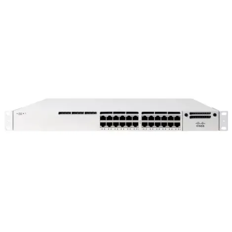 Switch Cisco Meraki MS390-24UX - 24x mGbE, 1x Interface GbErenciamento, 2x 120G Stack Port, PoE 560W - PN: MS390-24UX-HW