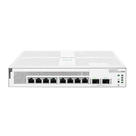 Switch HPE Networking Instant On 1930 - 8x GbE RJ45, Class4 PoE 2SFP 124W - PN: JL681A