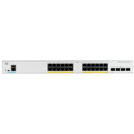 Switch Cisco Catalyst C1000FE-24T-4G-L - 24 portas 10/100 RJ45, 2 SFP/ RJ-45 combo e 2 SFP - PN: C1000FE-24T-4G-L